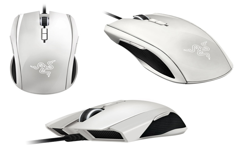 Razer Taipan White Gaming Mouse, Pas untuk Tangan Kanan atau Kiri