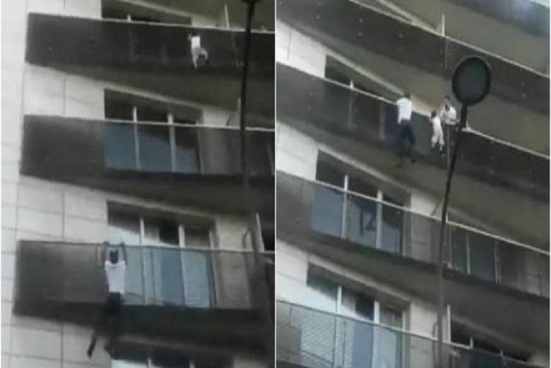 Paris: Spiderman Sungguhan Selamatkan Nyawa Bocah yang Tergantung di Gedung Bertingkat