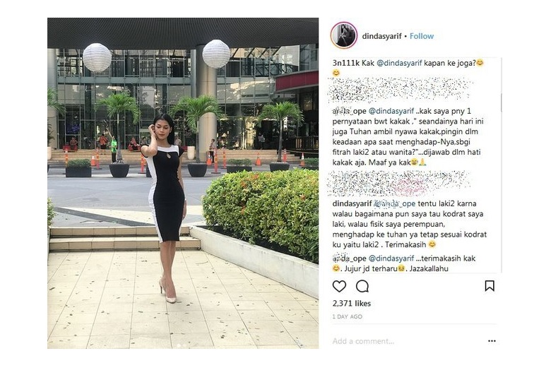 Ketika Ajal Menjemput, Transgender Dinda Syarif Tetap Akui Kodratnya sebagai Pria