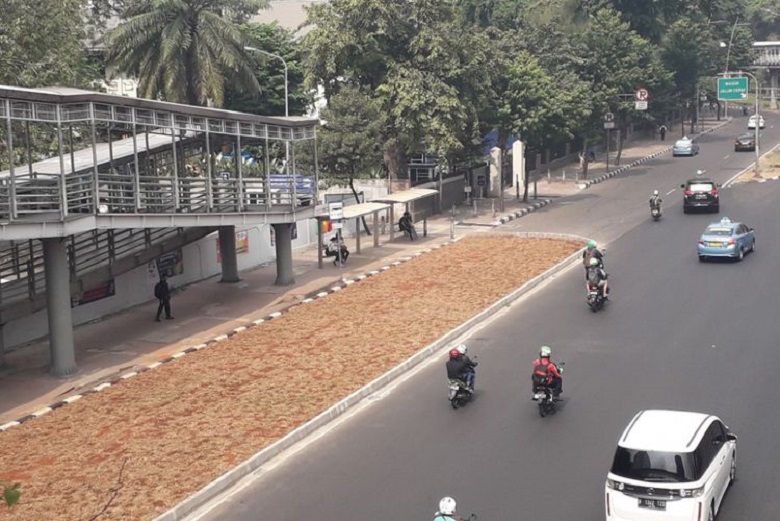 Anies Baswedan akan Ganti Area Rumput di Sudirman dengan Trotoar Keras