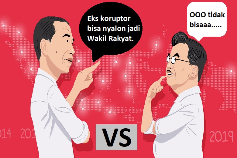 KPU Larang Eks Napi Koruptor Jadi Caleg: Jokowi dan JK Punya Pandangan yang Berkebalikan