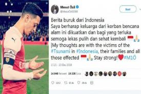 Mezut Ozil dan Sergio Ramos ikut Prihatin dan Berduka atas Bencana Tsunami di Indonesia