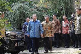 Pertemuan Lanjutan, SBY dan Jajaran Elit Demokrat Hadir ke Kediaman Ketum Gerindra