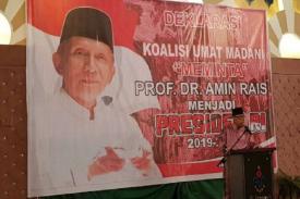 Koalisi Umat Deklarasikan Amien sebagai Capres untuk Menantang Jokowi