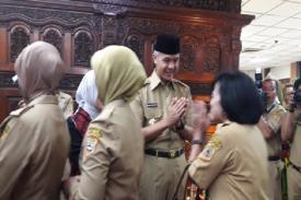 Aktivitas Ganjar di Hari Pertama Menjabat Kembali Jadi Gub Jateng