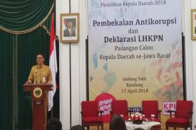 KPK Jabar Lakukan Pembekalan Anti Korupsi pada Cagub-Cawagub Jabar